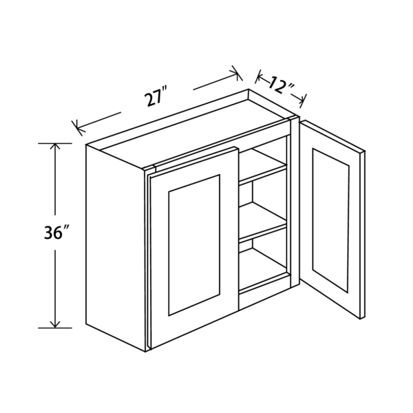 W2736 Maple Honey Wall Cabinet