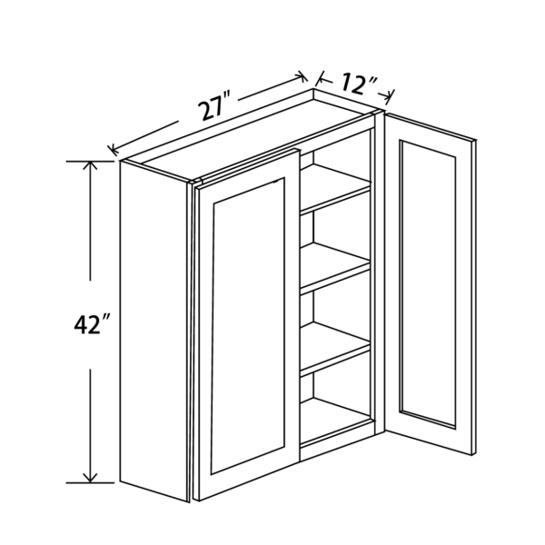 W2742 Maple Honey Wall Cabinet