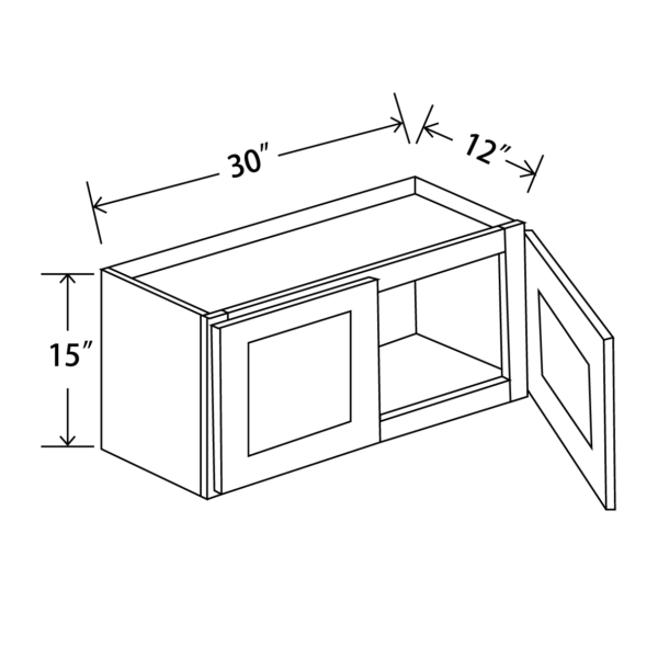 W3015 Maple Honey Wall Cabinet