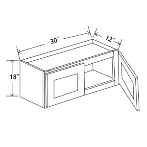 W3018 Maple Honey Wall Cabinet