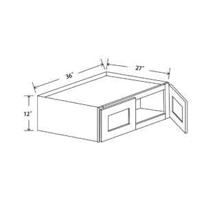 W361227 Maple Honey Wall Refrigerator Cabinet