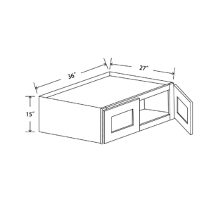W361527 Maple Honey Wall Refrigerator Cabinet