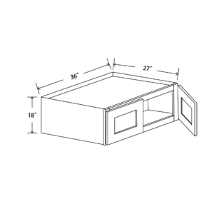 W361827 Maple Honey Wall Refrigerator Cabinet