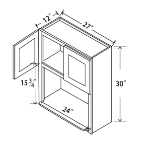 WMC2730 Maple Honey Wall Microwave Cabinet