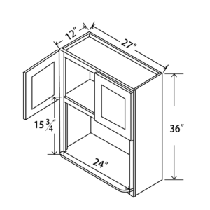 WMC2736 Maple Honey Wall Microwave Cabinet