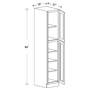 WP188427 Maple Honey Tall Pantry Cabinet