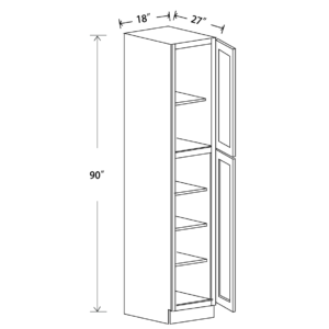 WP189027 Maple Honey Tall Pantry Cabinet