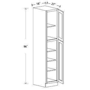 WP189627 Maple Honey Tall Pantry Cabinet
