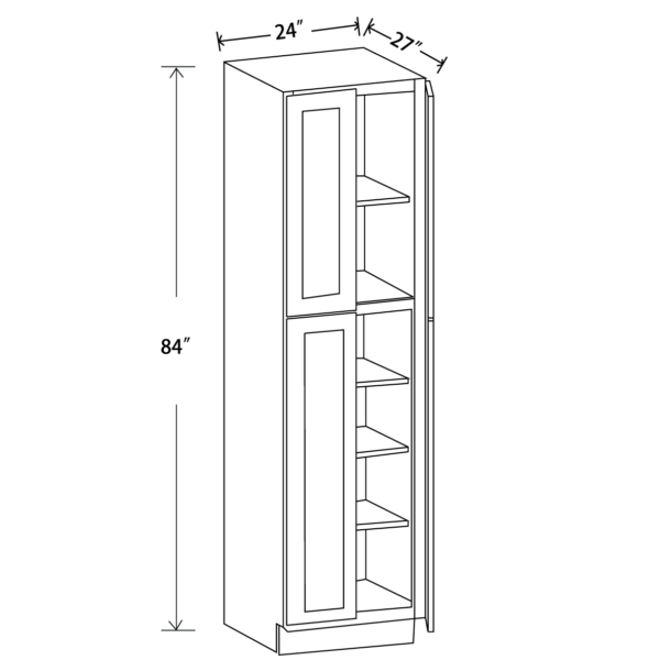 WP248427 Maple Honey Tall Pantry Cabinet