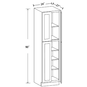WP249027 Maple Honey Tall Pantry Cabinet