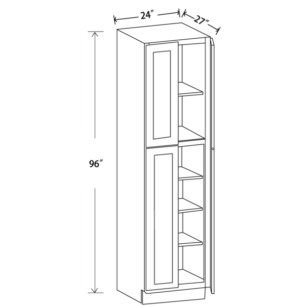 WP249627 Maple Honey Tall Pantry Cabinet
