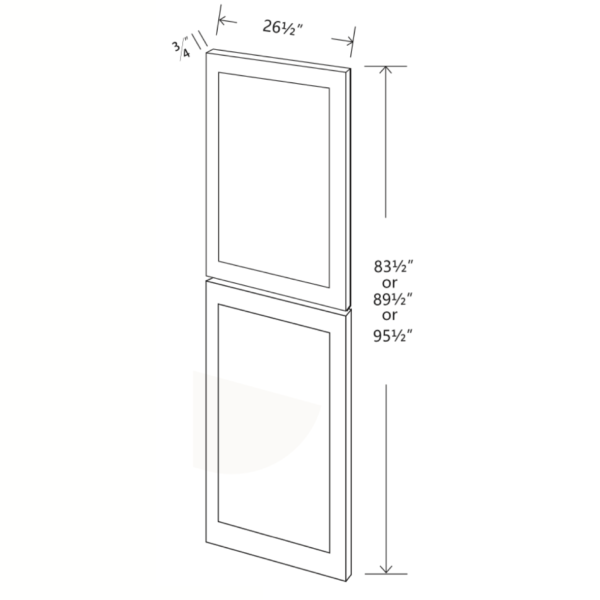 WPDD2796 Maple Honey Decorative Tall Panel