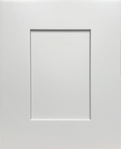 Closeup picture of the Maple White cabinet door.