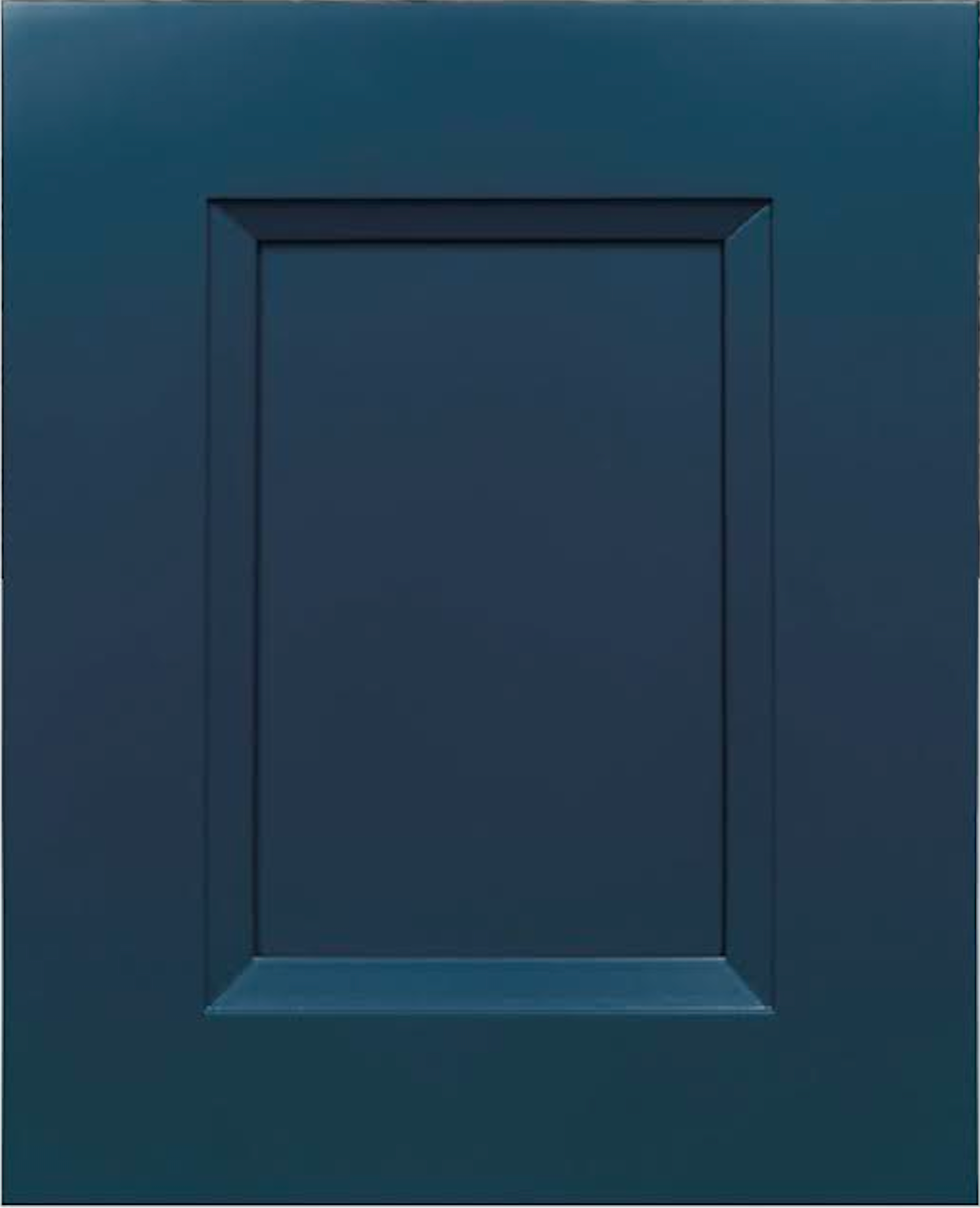 Closeup picture of the Maple Royal Blue cabinet door.