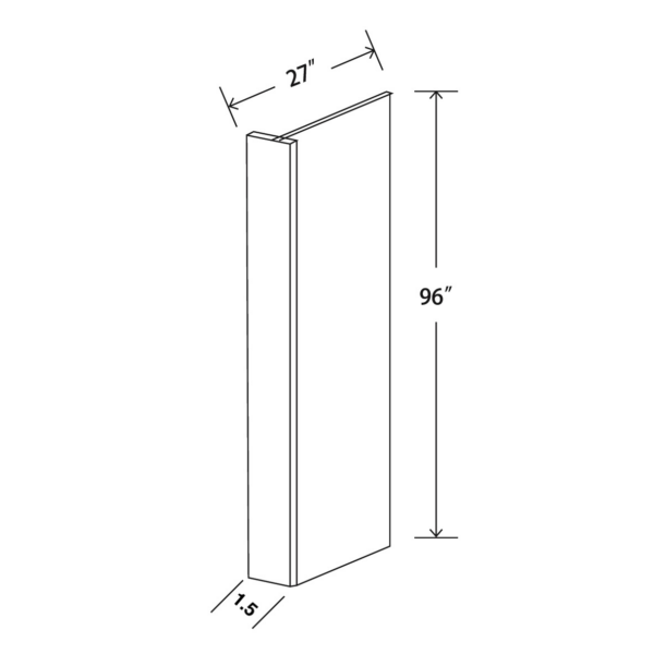 REP27(1.5) Maple Honey Refridgerator End Panel