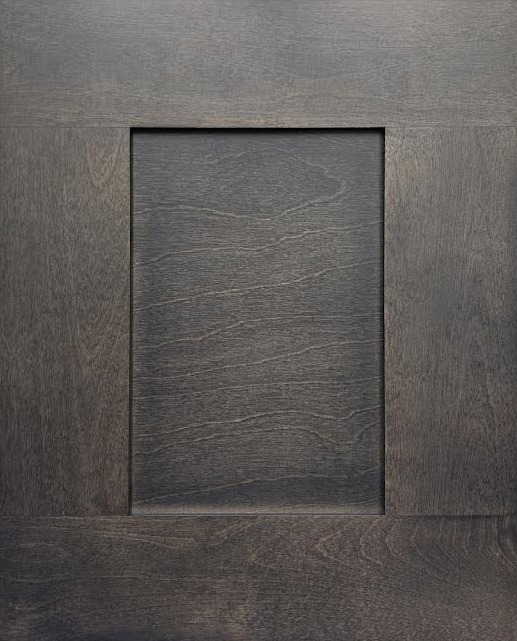 Closeup picture of the Maple Ash Grey cabinet door.