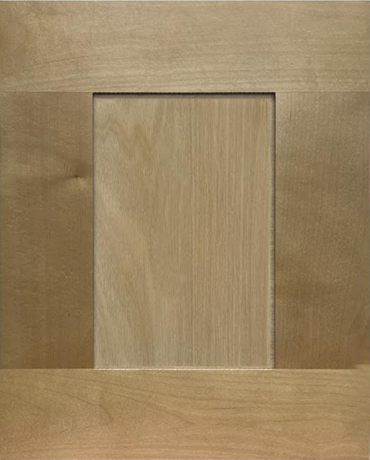 Closeup picture of the Maple Honey cabinet door.