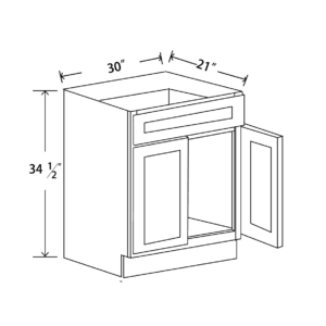 VAN30 Maple Honey Vanity Sink Base Cabinet