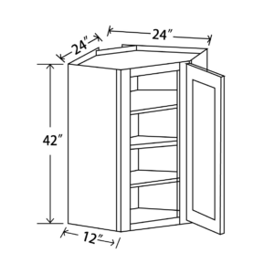 WDC2442 Maple Honey Wall Diagonal Corner Cabinet
