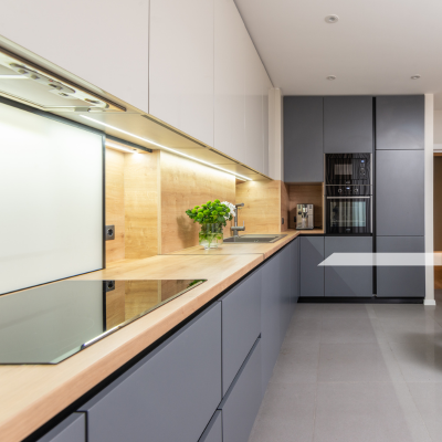 A modern kitchen.